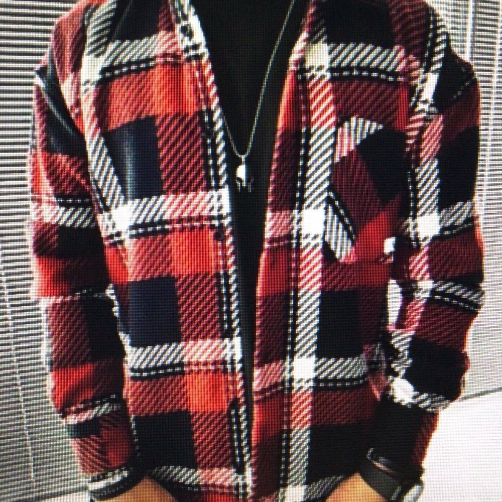 Mens fashion plaid button down shirt size Medium